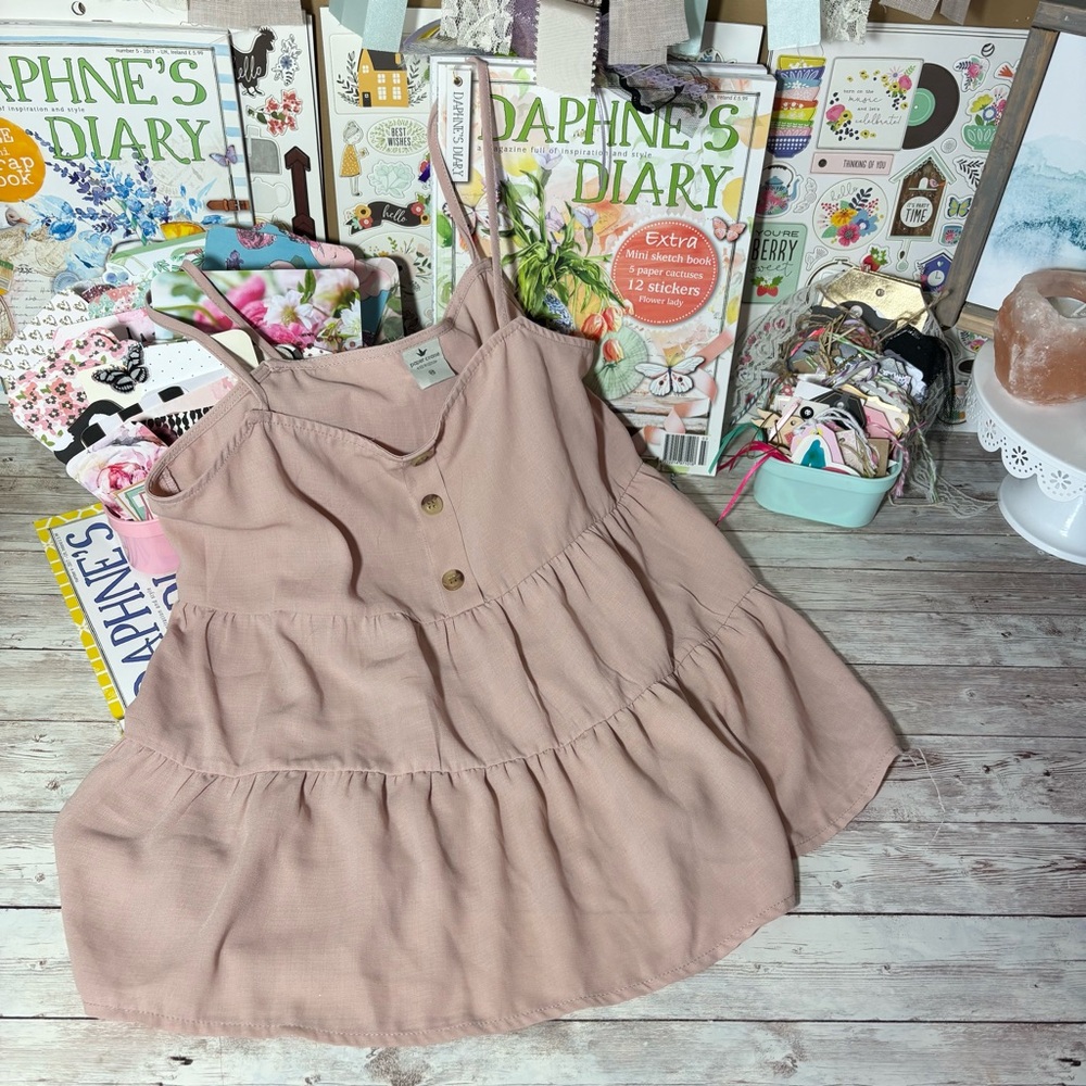 Paper Crane Light Pink Tiered Sleeveless Blouse Women’s Sz.XS Feminine Romantic
